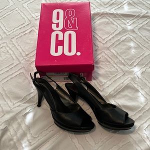 9 & CO Black Heels Size 5 1/2
